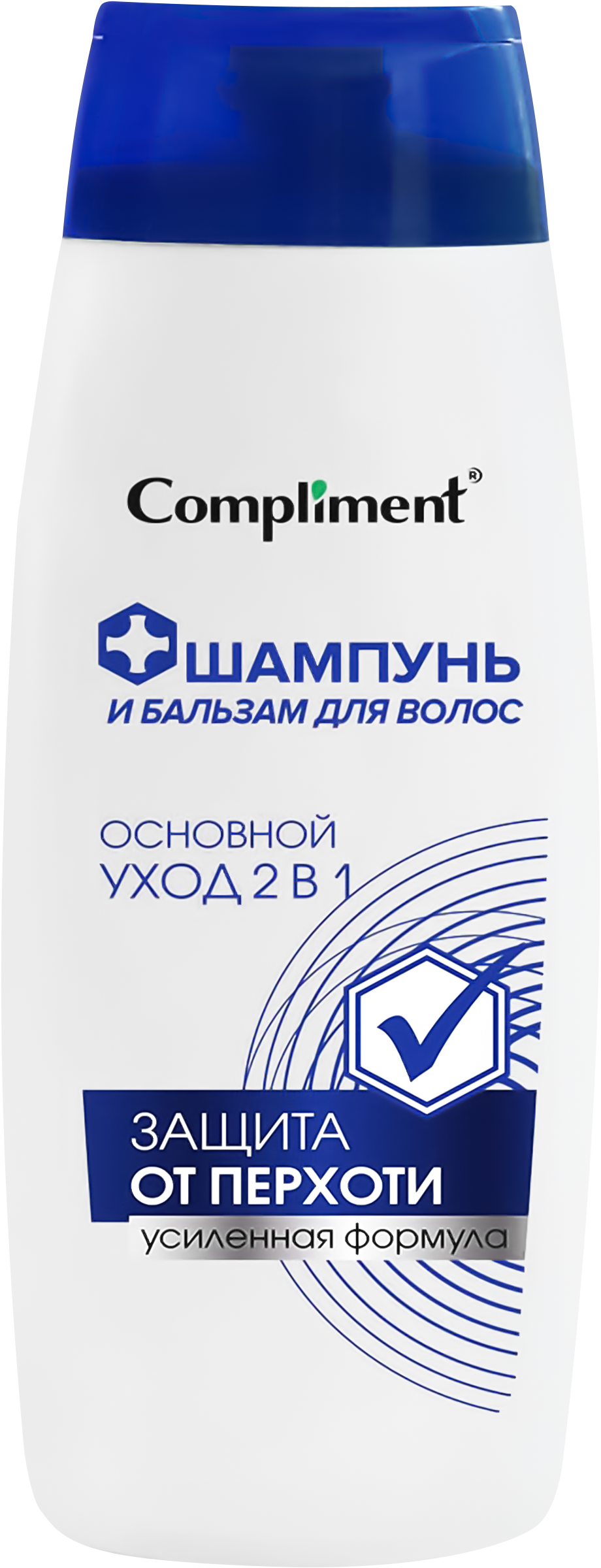 

Шампунь и бальзам для волос мужской COMPLIMENT 2в1 Основной уход от перхоти, 400 мл