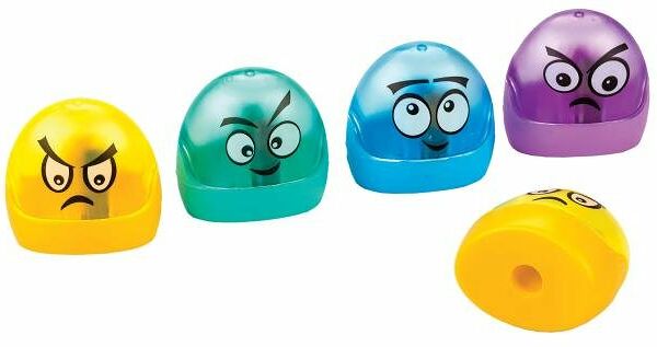 Точилка пластиковая Centrum Эмодзи 1 отверстие с контейнером, 1 шт