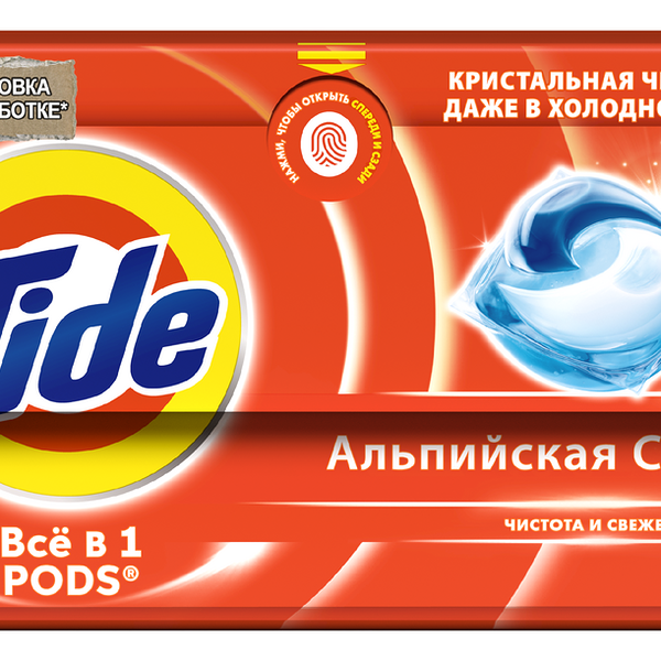 Капсулы для стирки Tide Альпийская свежесть, 28 штук