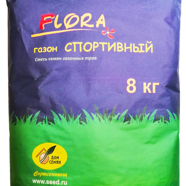 Смесь семян газонных трав ДОМ СЕМЯН Флора Спортивный газон