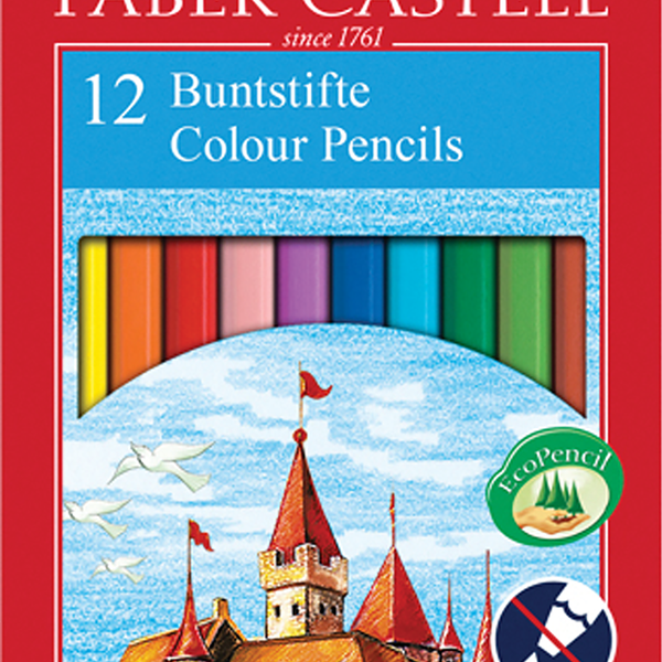 Набор цветных карандашей FABER-CASTELL Замок, шестигранных, 12 цветов
