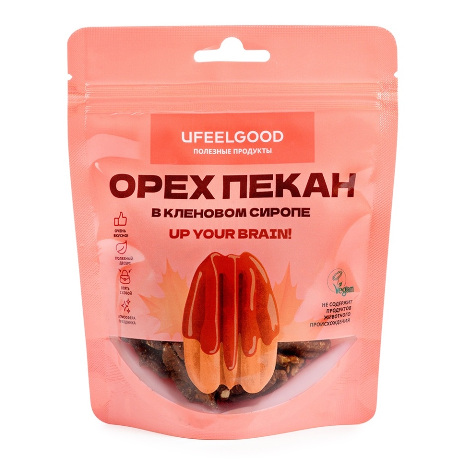 

Пекан Ufeelgood карамелизированный кленовым сиропом