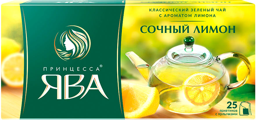 

Чай зеленый Принцесса Ява c ароматом лимона 25пак