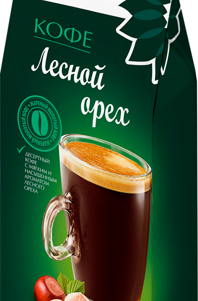 Кофе молотый ЛЕНТА натуральный жареный с ароматом лесного ореха