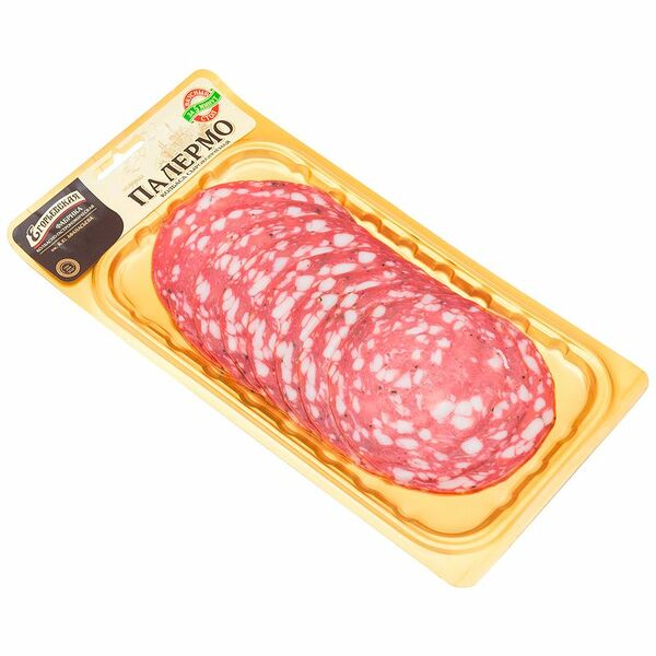 Колбаса сырокопчёная Егорьевская КГФ Палермо в нарезке, 100г