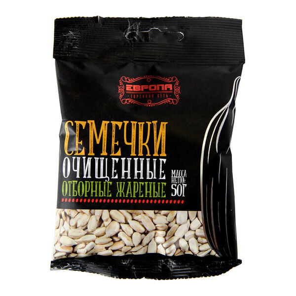 Семечки подсолнечника Европа 50 г очищенные жареные