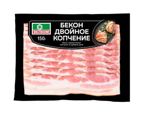 Велком Бекон двойное копчение с/к нарезка в Магнит со скидкой –50%