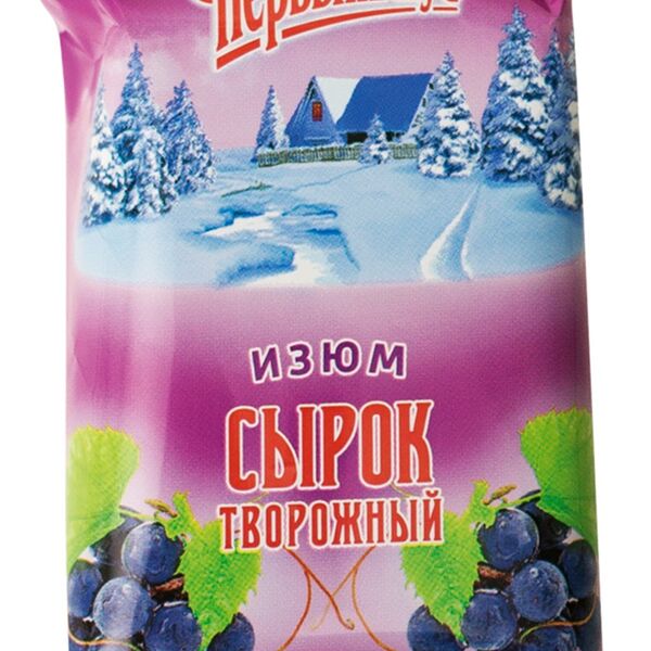 Сырок творожный Первый вкус с изюмом 15%