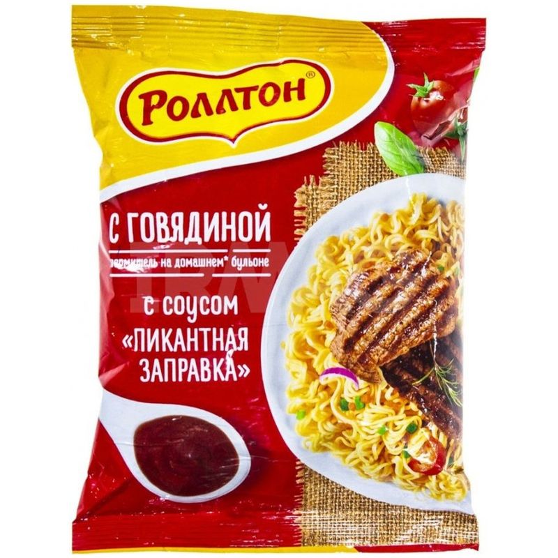 

Вермишель Роллтон говядина с соусом пикантная заправка 65 г