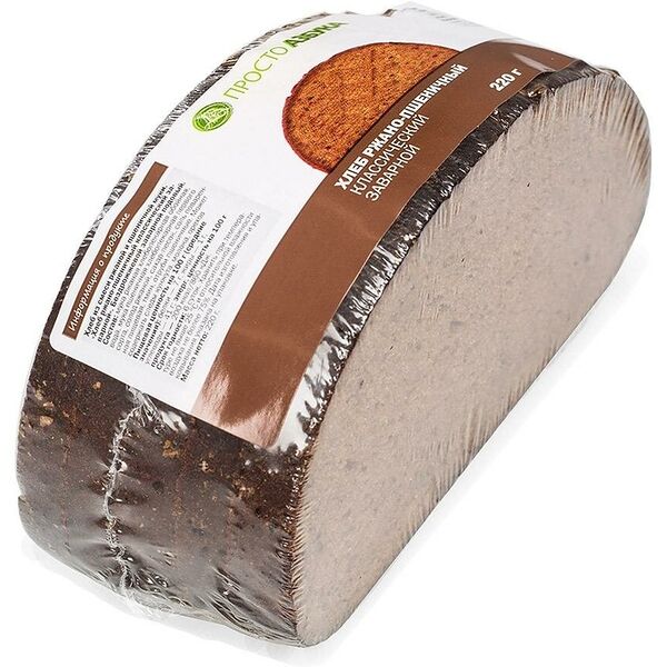 Хлеб «Боярский» ржано-пшеничный заварной подовый, «Просто Азбука»