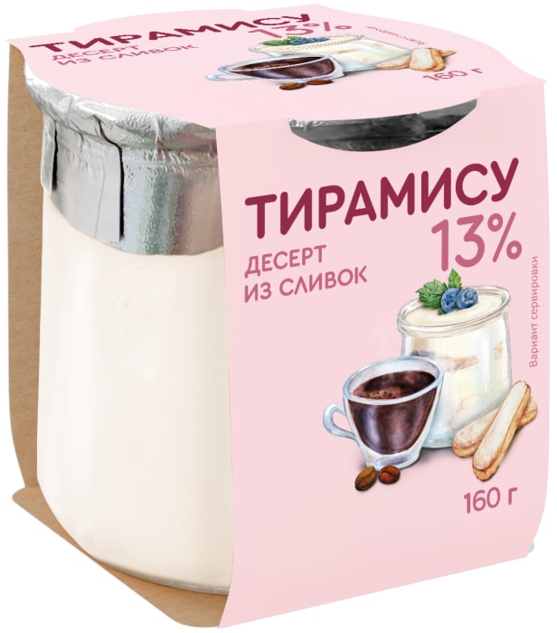 

Десерт Коломенский тирамису 13% 160 г