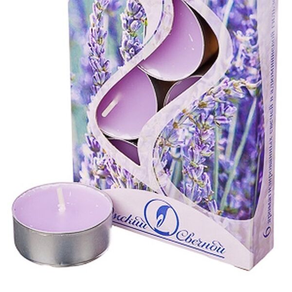 Свеча чайная в гильзе с ароматом лаванды