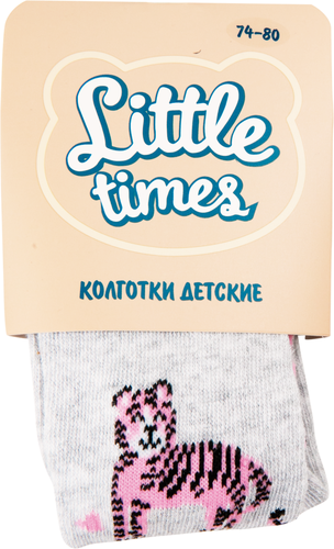 

Колготки дет LITTLE TIMES George розов/сер. 74-80 - 92