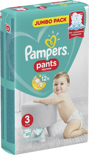 

Подгузники-трусики детские Pampers 3 Pants Midi 6-11кг 60 шт.