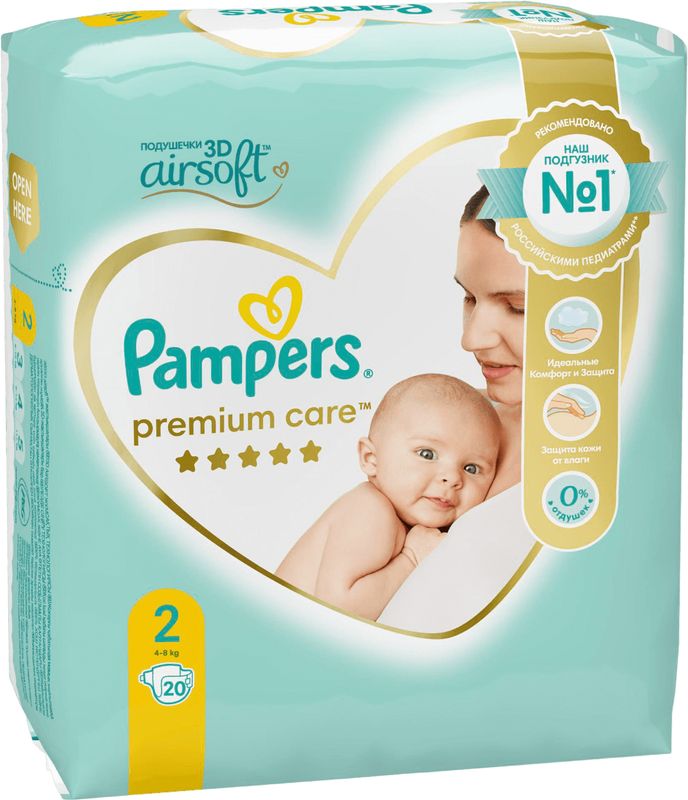 

Подгузники Pampers Premium Care размер 2 20 шт.