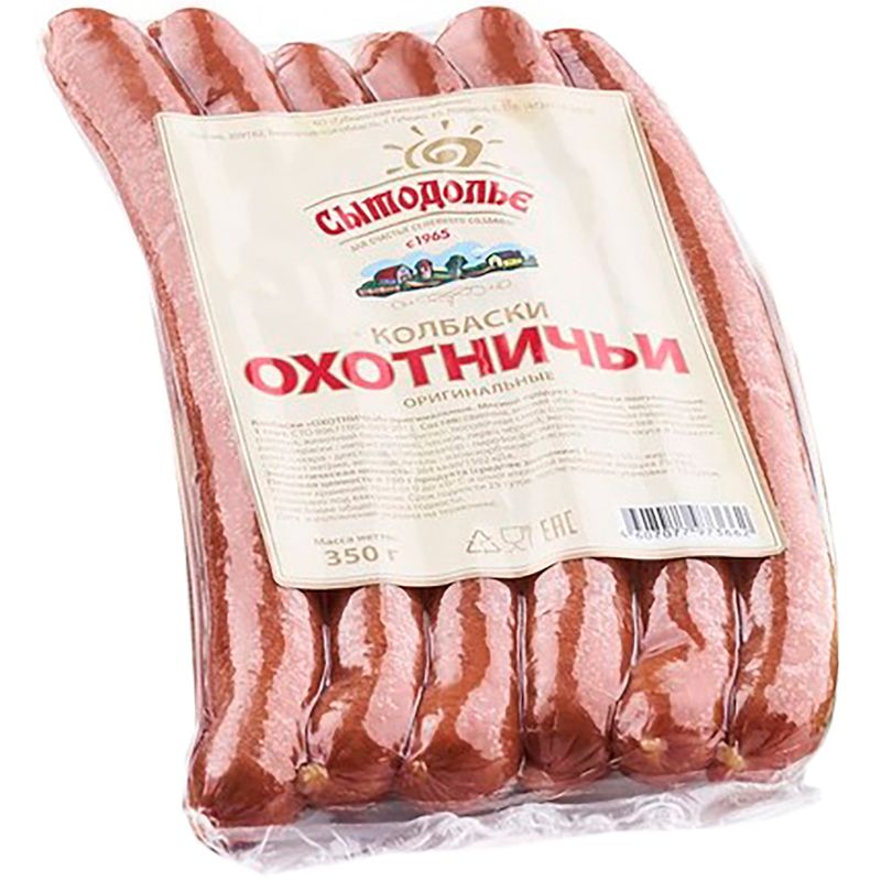 

Колбаски Сытодолье охотничьи полукопченые 350 г