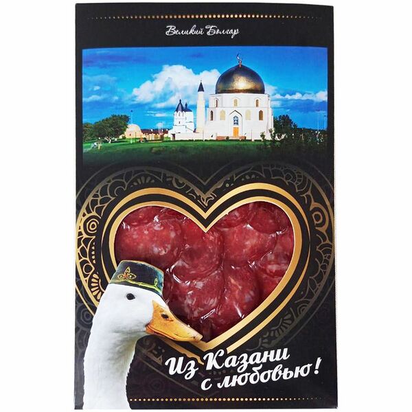 Колбаса сырокопчёная Каусар Утиная в нарезке, 60г