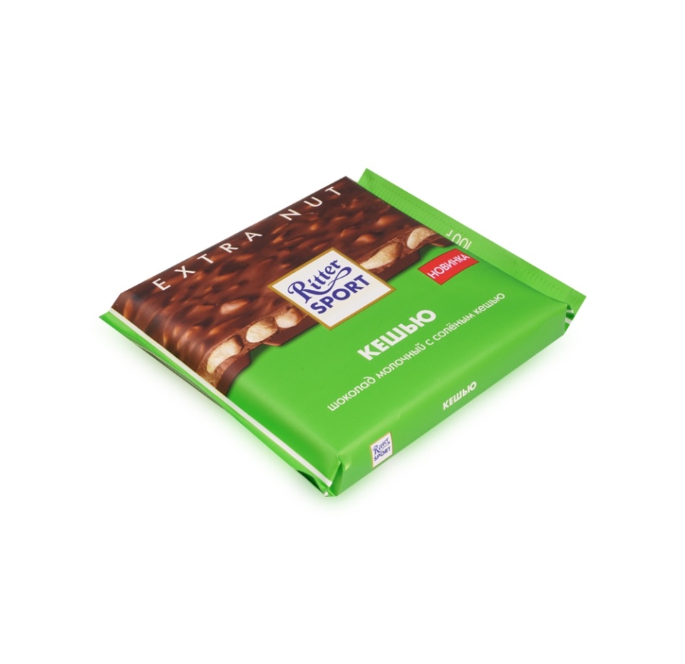 

Шоколад молочный Ritter Sport Nut Selection с соленым кешью 100 г