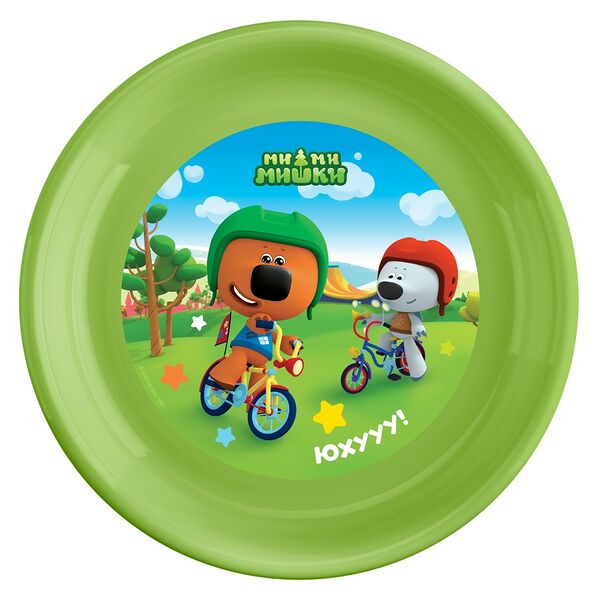 Тарелка обеденная Ми-Ми-Мишки, 18.5 см, пластик, зеленый