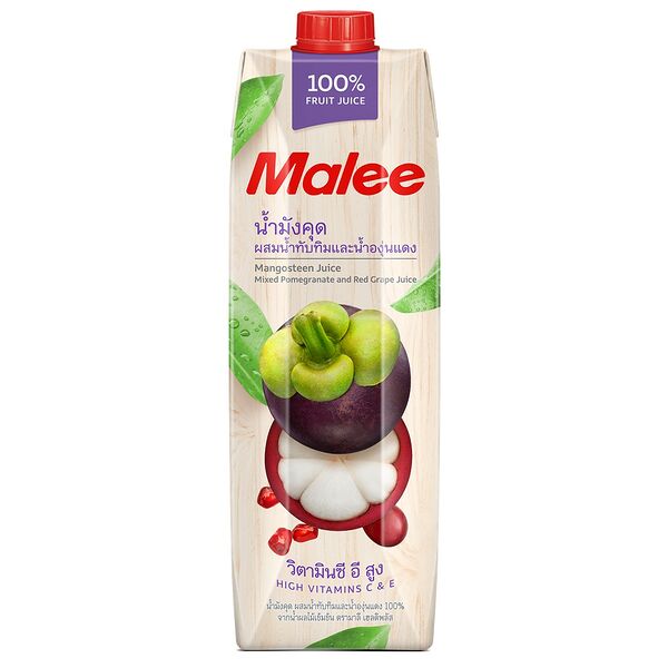 Сок натуральный 100% «Мангостин, гранат и красный виноград», Malee
