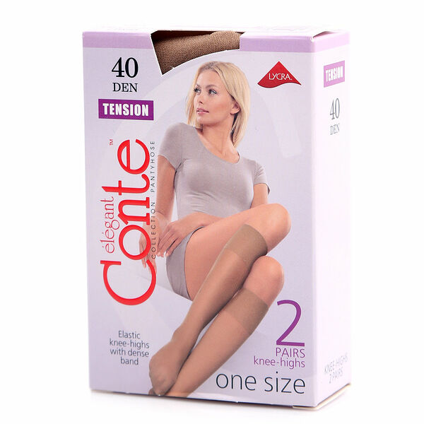 Гольфы капроновые 40 den Conte bronz