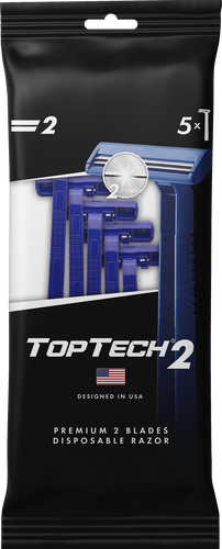 

Бритвенный станок Toptech 2 одноразовый с двумя лезвиями 5 шт.