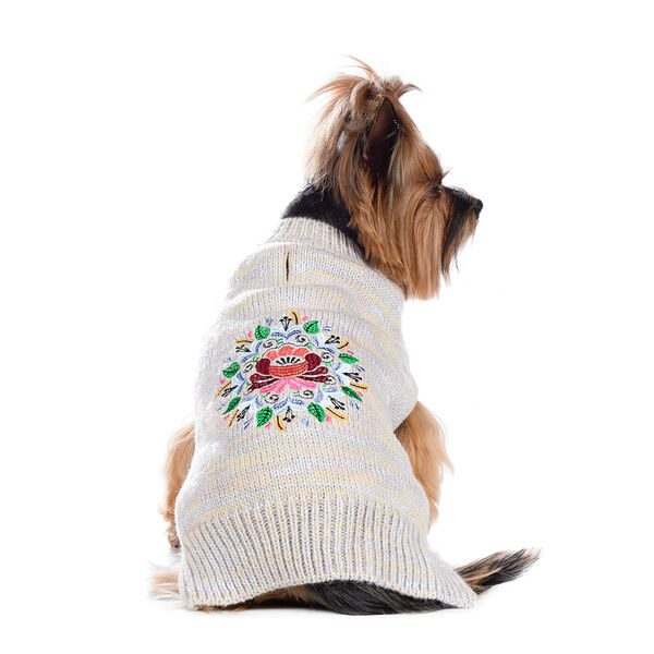 Свитер для собак 20см 2XS серый (унисекс)