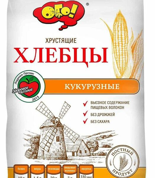 Хлебцы Ого кукурузные хрустящие, 75г