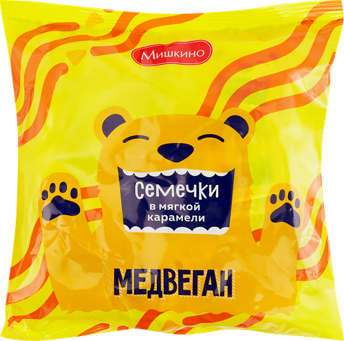 Конфеты глазированные Медвеган Семечки в мягкой карамели, 240г