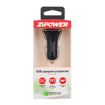 Зарядное устройство USB Zipower USB Car charger, Китай