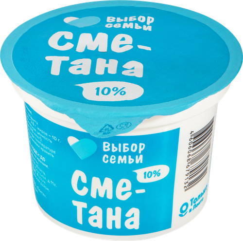 

Сметана Выбор семьи 10%, 180 г