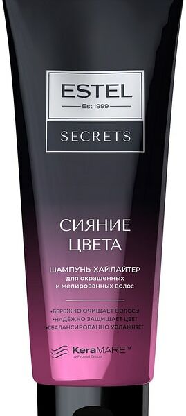 Шампунь-хайлайтер Estel Secrets Сияние цвета для окрашенных и мелированных волос 250мл