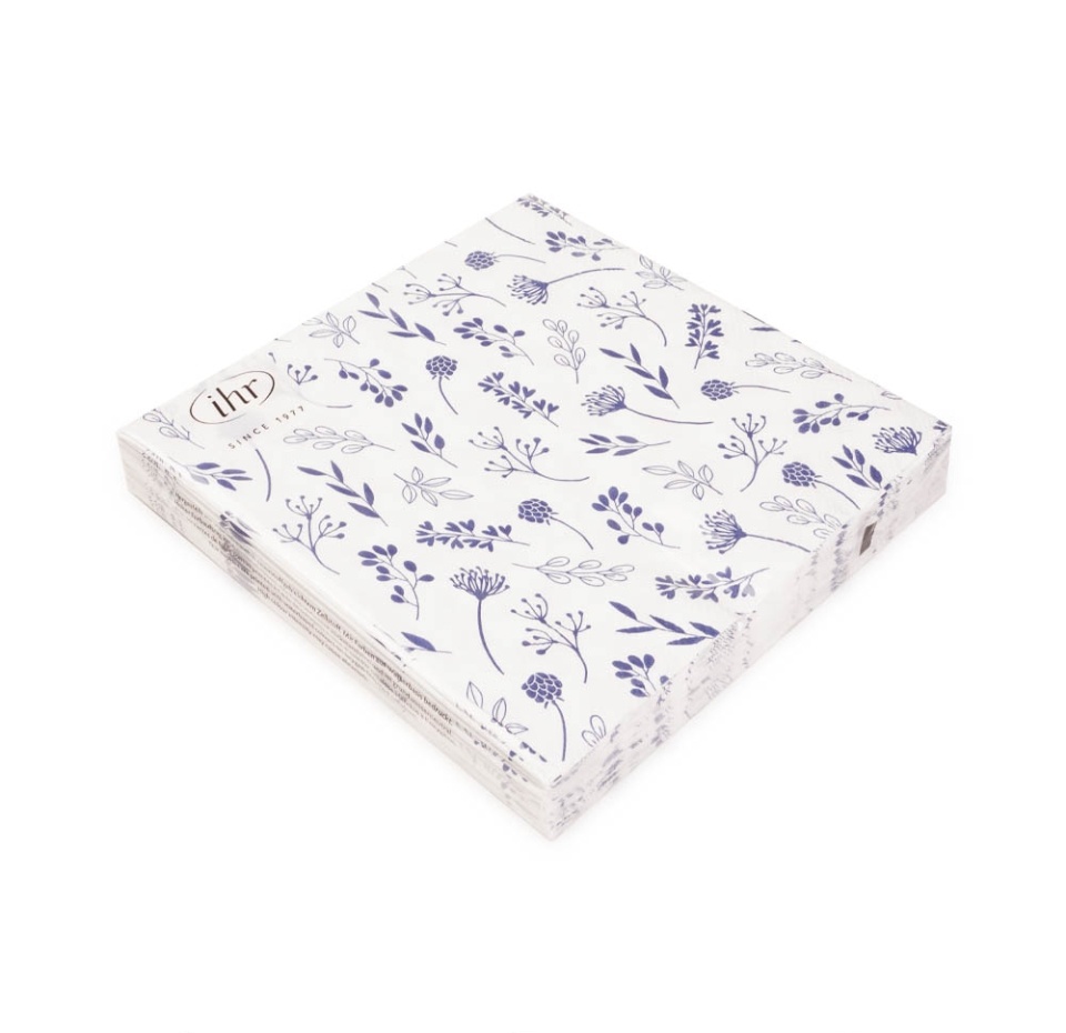 

Салфетки бумажные Tilda 33х33см 3-сл синие IHR 1 уп. 20 шт Германия