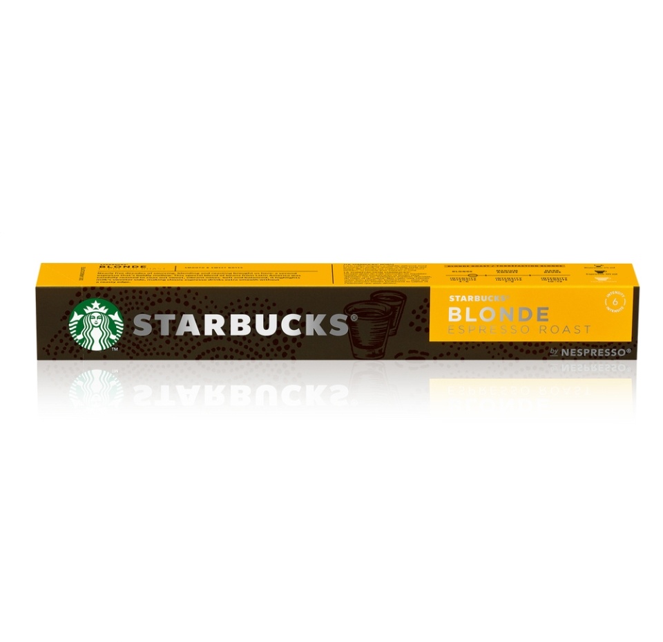 

Кофе Starbucks Blonde Espresso Roast натуральный жареный молотый в капсулах для Nespresso 10х5.3 г