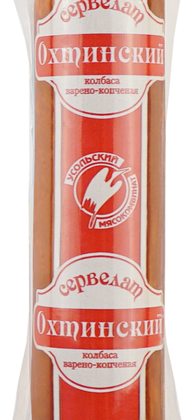Колбаса копчено-вареная УСОЛЬСКИЕ МЯСОПРОДУКТЫ Сервелат Охтинский