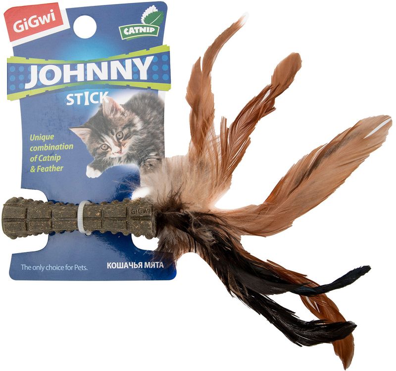 

Игрушка для кошек GiGwi Перья с кошачьей мятой 8 см