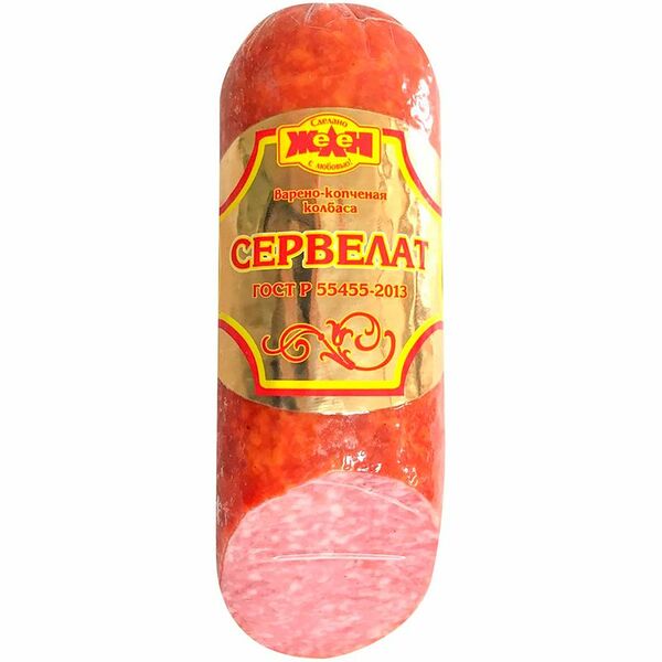 Колбаса копчено-вареная ЖЕЛЕН Сервелат ГОСТ