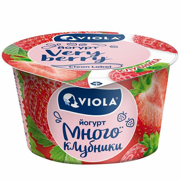 Йогурт Viola Very Berry клубника 2.6%, 180г