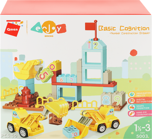 Конструктор QMAN Стройка, 50 деталей