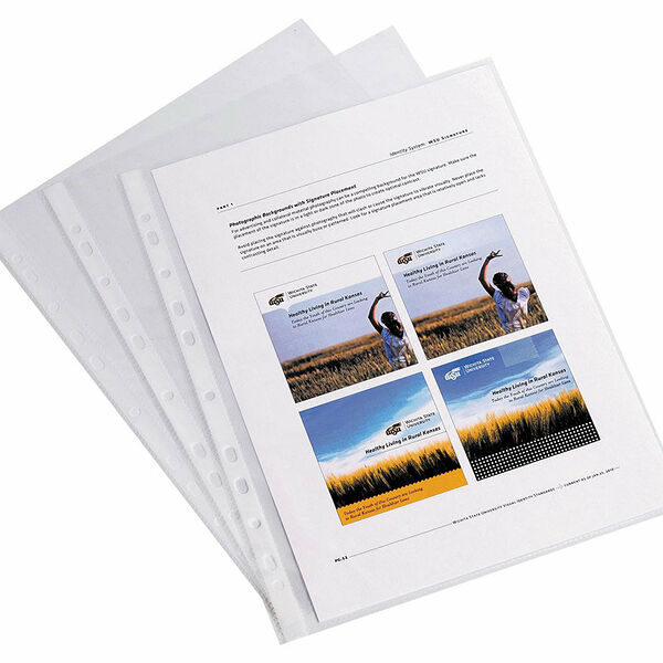 Файл А4 Clear Standard (Клеар Стандарт) с перфорацией ТМ Erich Krause (Эрих Крауз), 100 шт