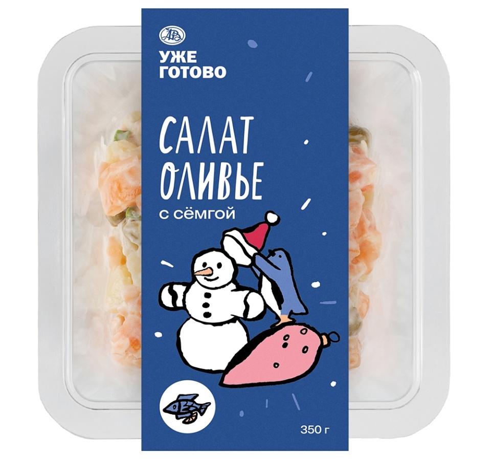 

Салат Оливье с сёмгой 350г