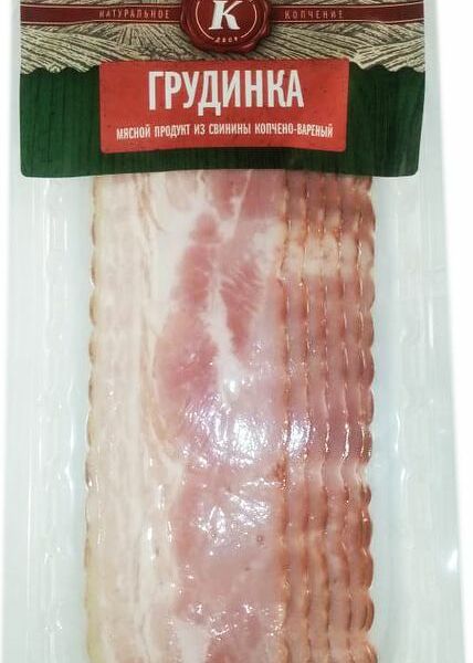 Грудинка Коптильный двор копчено-вареная