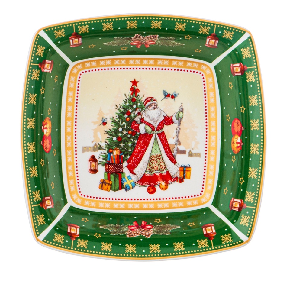 

Салатник Lefard дед мороз квадратный 15.5х5 см, 500 мл, зеленый