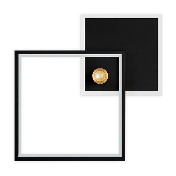 Потолочный светильник Freya Nero, LED, 55 Вт, 3200 Лм, 4000К, черный, латунь