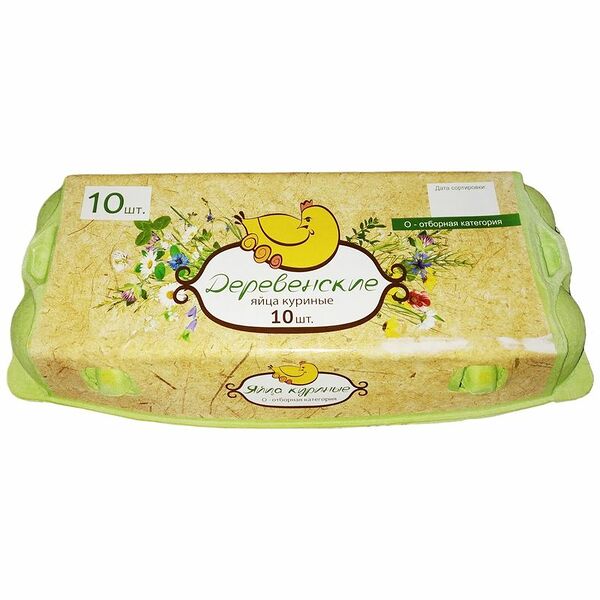 Яйцо куриное Птичница Отличница Деревенское С0 10шт.