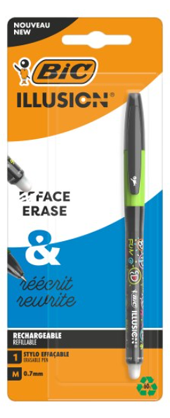 Ручка стираемая BIC Illusion черная