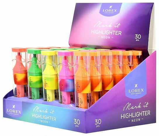 Маркер LOREX Mark it neon, 1-5мм, в ассорт.