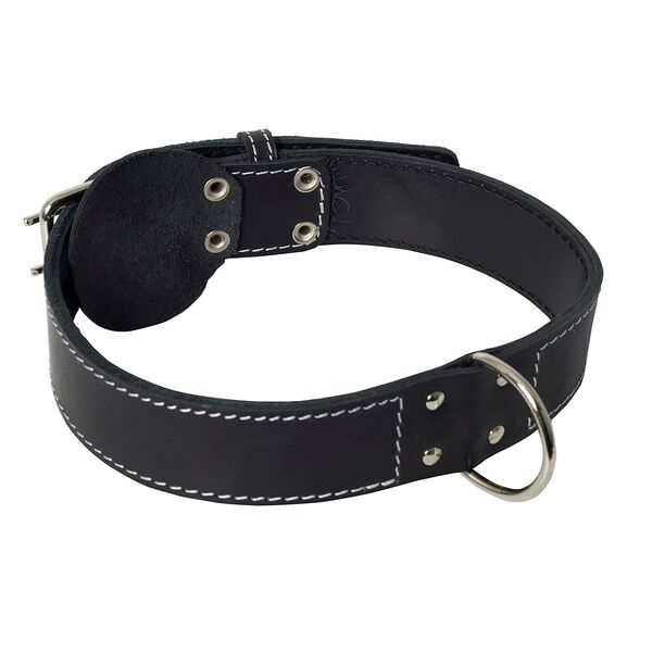 Ошейник для собак крупных пород кожаный двойной 45мм