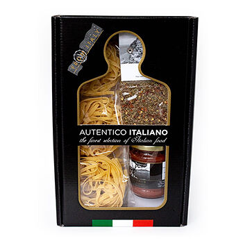 Подарочный набор для приготовления пасты с томатным соусом и смесью специй «Пиккантиссим», AUTENTICO ITALIANO, 1 шт., Италия