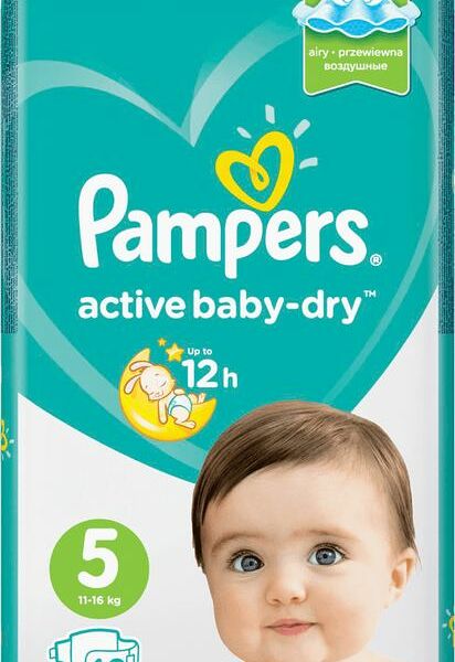 Подгузники Pampers Active Baby-Dry размер 5, 11-16 кг, 60 шт.